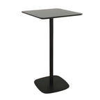 Minimalist Square Black Bar Table Metal Base for 2 Seats