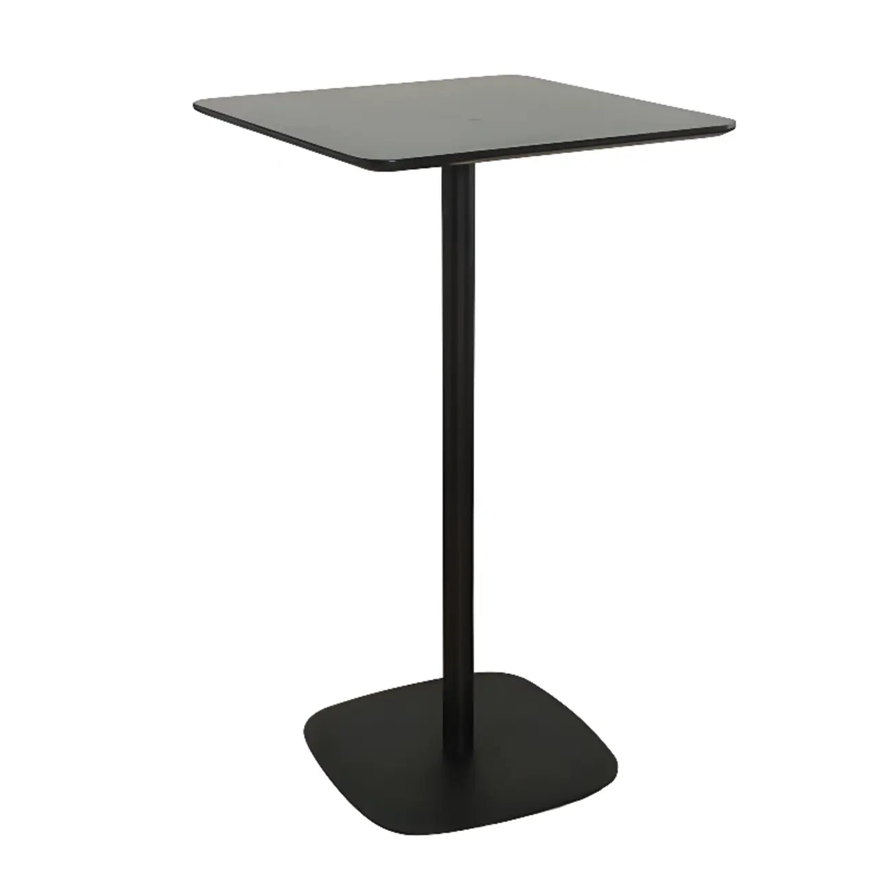 Minimalist Square Black Bar Table Metal Base for 2 Seats