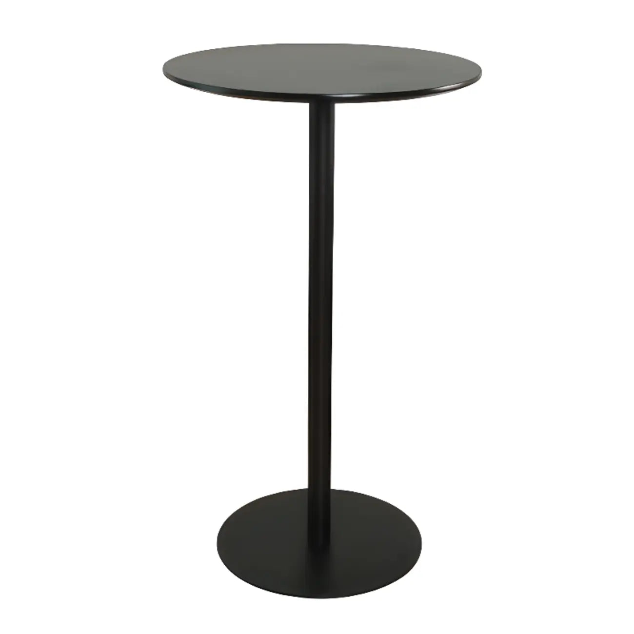 Minimalist Square Black Bar Table Metal Base for 2 Seats