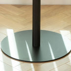 Minimalist Square Black Bar Table Metal Base for 2 Seats