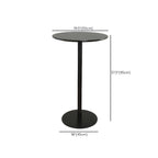 Minimalist Square Black Bar Table Metal Base for 2 Seats