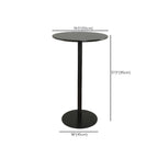 Minimalist Square Black Bar Table Metal Base for 2 Seats