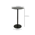 Minimalist Square Black Bar Table Metal Base for 2 Seats