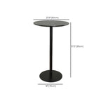 Minimalist Square Black Bar Table Metal Base for 2 Seats