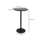 Minimalist Square Black Bar Table Metal Base for 2 Seats