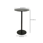 Minimalist Square Black Bar Table Metal Base for 2 Seats