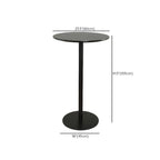 Minimalist Square Black Bar Table Metal Base for 2 Seats