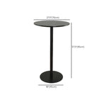 Minimalist Square Black Bar Table Metal Base for 2 Seats