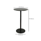 Minimalist Square Black Bar Table Metal Base for 2 Seats