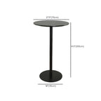 Minimalist Square Black Bar Table Metal Base for 2 Seats