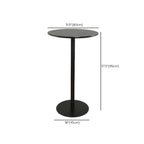 Minimalist Square Black Bar Table Metal Base for 2 Seats