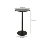 Minimalist Square Black Bar Table Metal Base for 2 Seats