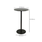 Minimalist Square Black Bar Table Metal Base for 2 Seats