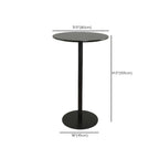 Minimalist Square Black Bar Table Metal Base for 2 Seats