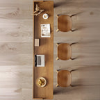 Scandinavian Natural Wood Rectangular Sled Bar Tables