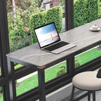 Modern Gray Quartz Metal Legs Bar Tables