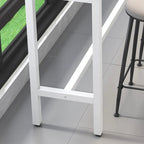 Modern Gray Quartz Metal Legs Bar Tables