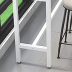 Modern Gray Quartz Metal Legs Bar Tables