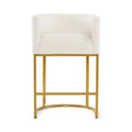 Modern Upholstered Barrel Back Counter Stools