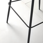 Modern Metal Frame Leather Cushion Low Back Bar Stool