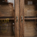 Brown Wooden Freestanding Display Cabinet for Kitchen