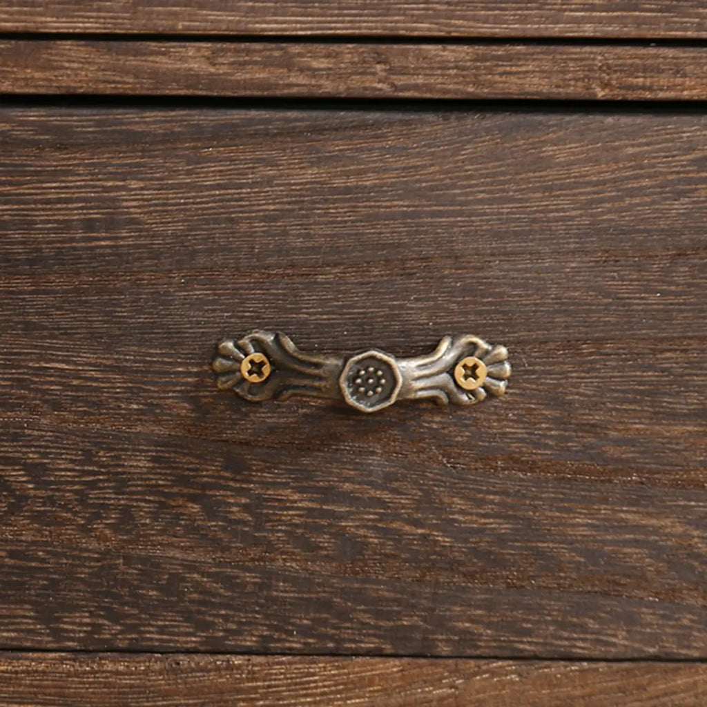 Brown Wooden Freestanding Display Cabinet for Kitchen