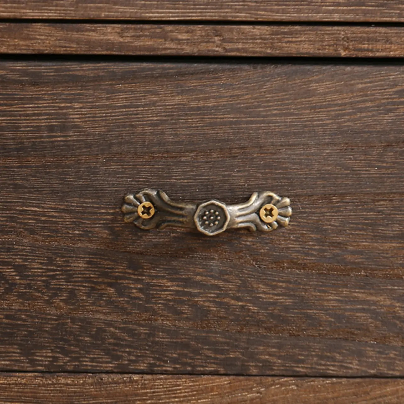 Brown Wooden Freestanding Display Cabinet for Kitchen