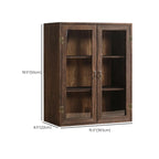 Brown Wooden Freestanding Display Cabinet for Kitchen