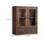 Brown Wooden Freestanding Display Cabinet for Kitchen