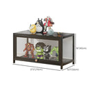 Simple Flip-up Black Clear Glass Cabinet