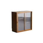 Black Short Cube Wood Bookshelf with Drawers Cabinet
