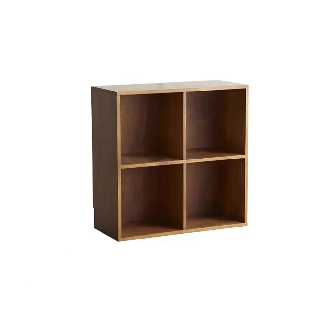 Black Short Cube Wood Bookshelf with Drawers Cabinet