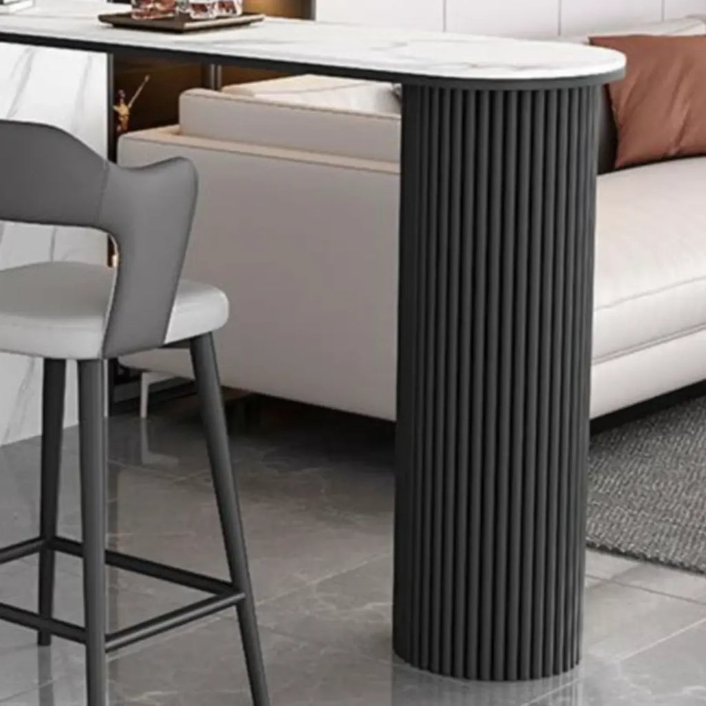 Modern Irregular Stone Metal Bar Tables