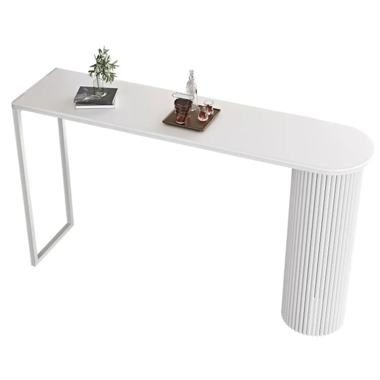 Modern Irregular Stone Metal Bar Tables