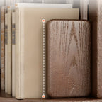 Medium Rotatable Nut-brown Wooden Vertical Bookcase