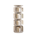 Medium Rotatable Nut-brown Wooden Vertical Bookcase