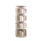 Medium Rotatable Nut-brown Wooden Vertical Bookcase