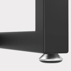 Modern Black Pine Wood Metal Bar Tables with Footrest