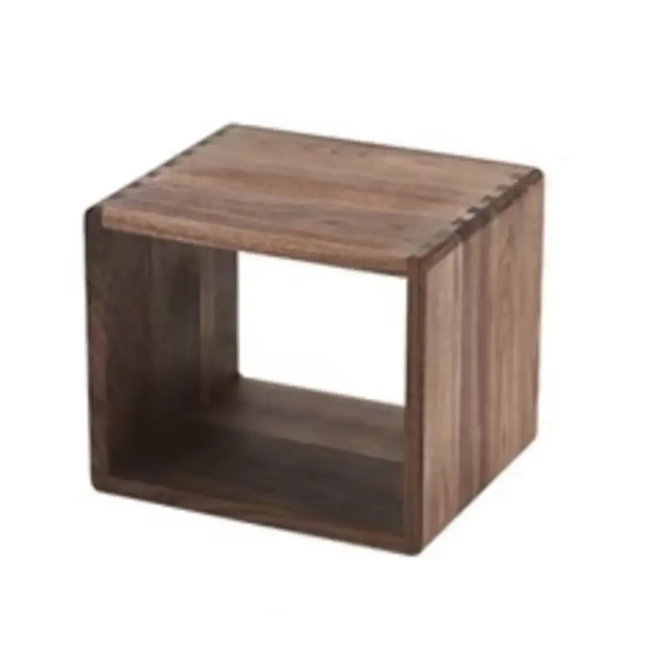 Horizontal Short Brown Wood Open Back Bookcase