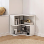 Living Room Open Back Deep Corner Wood Bookcase