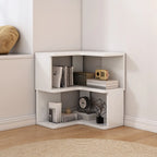 Living Room Open Back Deep Corner Wood Bookcase