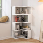 Living Room Open Back Deep Corner Wood Bookcase