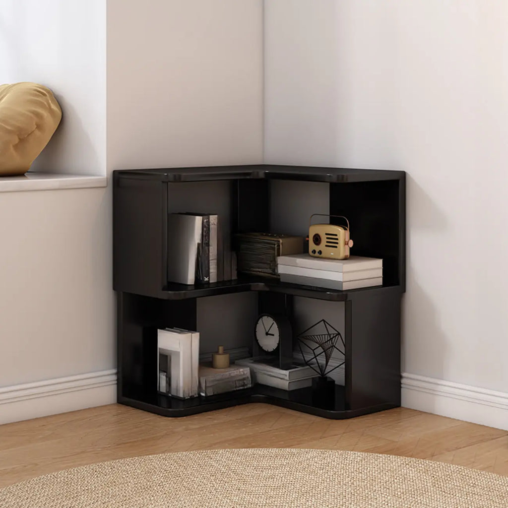 Living Room Open Back Deep Corner Wood Bookcase