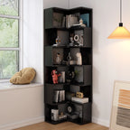 Living Room Open Back Deep Corner Wood Bookcase