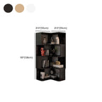 Living Room Open Back Deep Corner Wood Bookcase