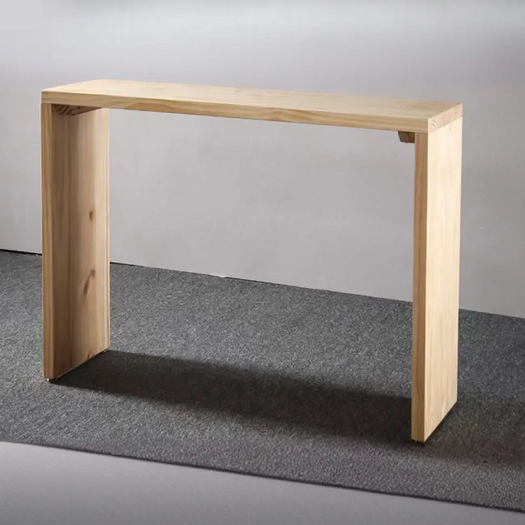 Minimalist Natural Pine Rectangular Bar Tables