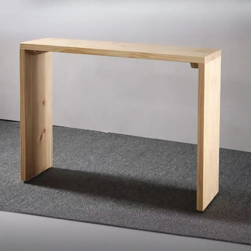Minimalist Natural Pine Rectangular Bar Tables