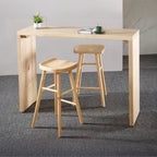 Minimalist Natural Pine Rectangular Bar Tables