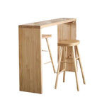 Minimalist Natural Pine Rectangular Bar Tables