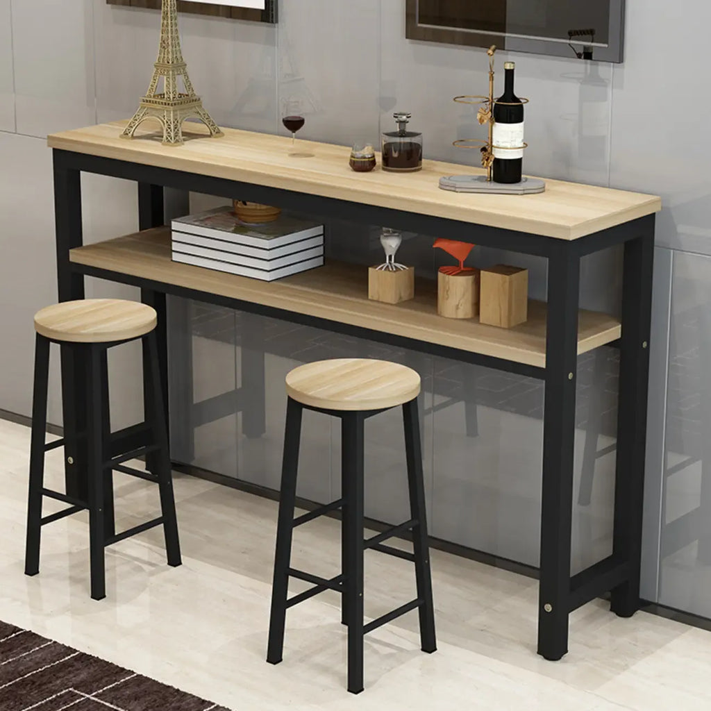 Modern Reddish Engineered Wood Bar Tables